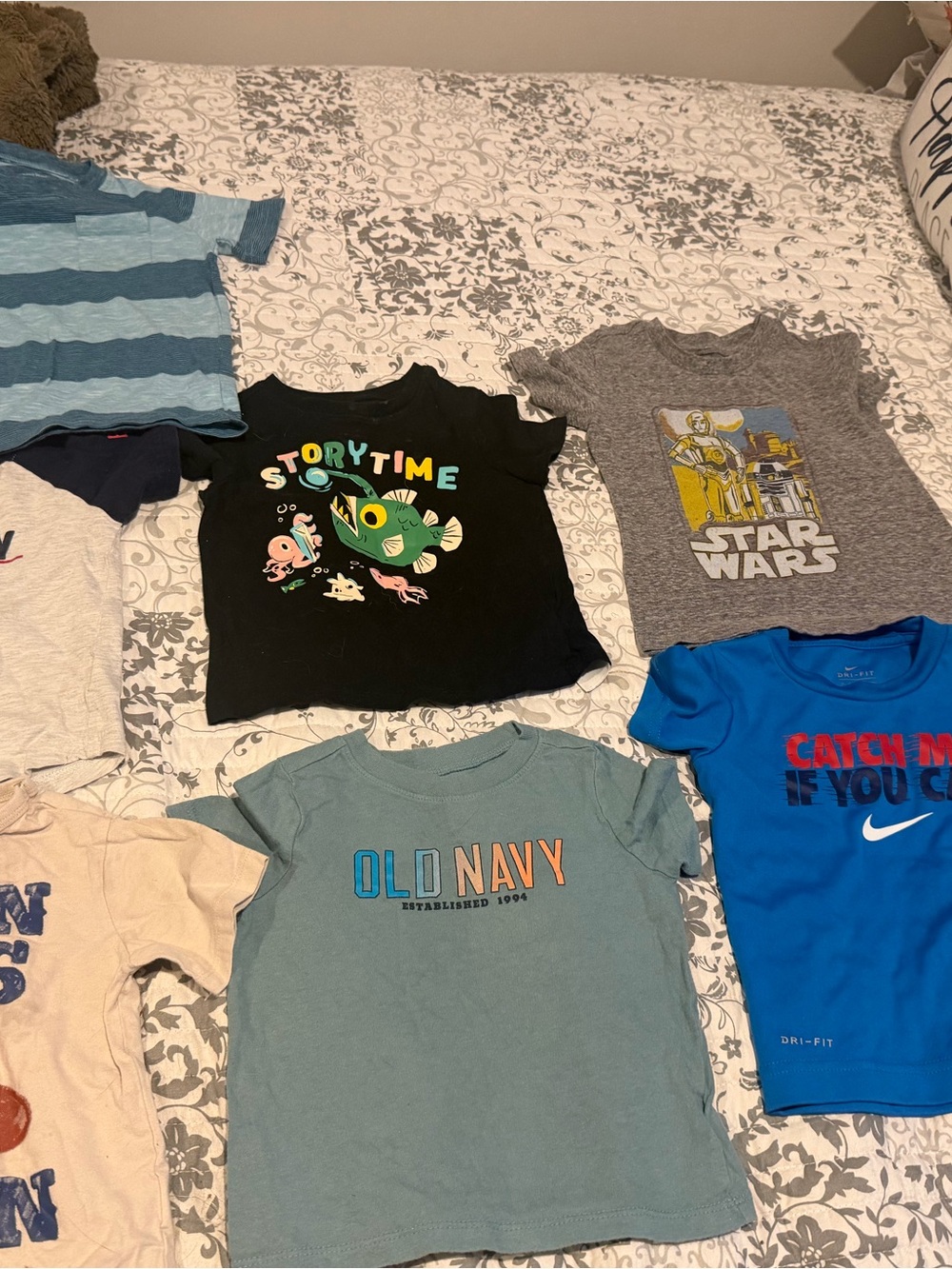 Lot of 7 short sleeve tops various brands sizes 24 months to 2T